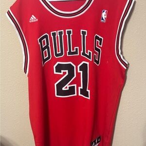 Adidas Bulls Red Basketball Jersey